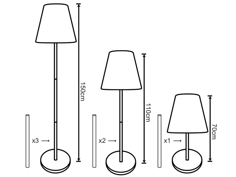 MeineWunschleuchte Solarleuchten SET: Stehleuchte Höhenverstellbar Bis 150 Cm & Tischleuchte 25 Cm 5 MeineWunschleuchte Solarleuchten SET: Stehleuchte Höhenverstellbar Bis 150 Cm & Tischleuchte 25 Cm – Bild 5