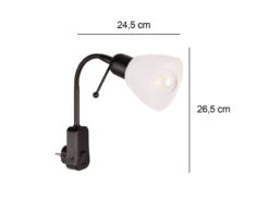 MeineWunschleuchte LED Steckerspot Mit Flexarm Und Schalter, Schwarz Höhe 26,5cm 9 MeineWunschleuchte LED Steckerspot Mit Flexarm Und Schalter, Schwarz Höhe 26,5cm -Licht Welt Geschaft steckerspot mit flexarm und schalter in schwarz mi 1