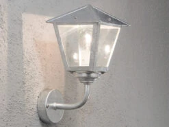 Konstsmide Stehende Wandleuchte BENU, E27, Galvanisierter Stahl, Höhe 39 Cm