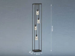 Fischer & Honsel Stehlampe ISKA Mehrflammig Schwarz Mit Rauchglas - Höhe 142,5cm 11 Fischer & Honsel Stehlampe ISKA Mehrflammig Schwarz Mit Rauchglas - Höhe 142,5cm -Licht Welt Geschaft stehlampe iska mehrflammig schwarz mit rauchglas h 4