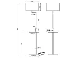 Trio Leuchten Stehleuchte CLAAS Schwarz Matt Mit Stoffschirm, Ablagetisch & USB Anschluss 10 Trio Leuchten Stehleuchte CLAAS Schwarz Matt Mit Stoffschirm, Ablagetisch & USB Anschluss -Licht Welt Geschaft stehleuchte claas schwarz matt mit stoffschirm abl 4