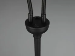 Reality Leuchten Stehleuchte TOMMY 2 Flammig Metall, Stoffschirm Schwarz Gold, Höhe 130cm -Licht Welt Geschaft stehleuchte tommy 2 flammig metall stoffschirm sch 4