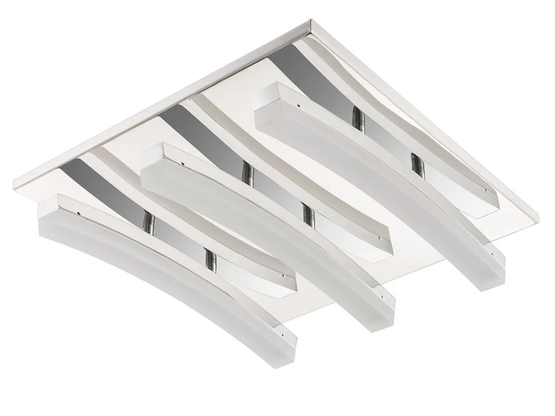 Wofi Stylische, 3-flammige LED-Deckenleuchte In Chrom, Dimmbar, 32x32 Cm, COLMAR 2 Wofi Stylische, 3-flammige LED-Deckenleuchte In Chrom, Dimmbar, 32x32 Cm, COLMAR – Bild 2