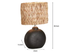 Fischer & Honsel Tischlampe HYAZINTHE Höhe 38,5cm Keramikfuß Schwarz Mit Lampenschirm Aus Seegras 11 Fischer & Honsel Tischlampe HYAZINTHE Höhe 38,5cm Keramikfuß Schwarz Mit Lampenschirm Aus Seegras -Licht Welt Geschaft tischlampe hyazinthe hoehe 385cm keramikfuss schwa 3
