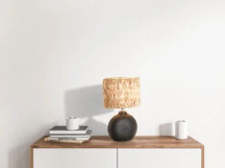 Fischer & Honsel Tischlampe HYAZINTHE Höhe 38,5cm Keramikfuß Schwarz Mit Lampenschirm Aus Seegras 13 Fischer & Honsel Tischlampe HYAZINTHE Höhe 38,5cm Keramikfuß Schwarz Mit Lampenschirm Aus Seegras -Licht Welt Geschaft tischlampe hyazinthe hoehe 385cm keramikfuss schwa 5