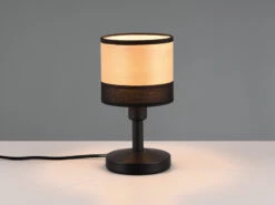 Reality Leuchten Tischleuchte BOLZANO Mit Touch Funktion & Lampenschirm Holzoptik, Höhe 22 Cm -Licht Welt Geschaft tischleuchte bolzano mit touch funktion lampenschi 2