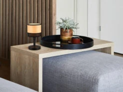 Reality Leuchten Tischleuchte BOLZANO Mit Touch Funktion & Lampenschirm Holzoptik, Höhe 22 Cm -Licht Welt Geschaft tischleuchte bolzano mit touch funktion lampenschi 4