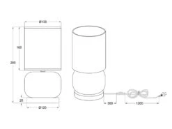 Trio Leuchten Tischleuchte ELIO Mit Glasfuß Rauchglas Und Stoffschirm Schwarz, Höhe 28cm -Licht Welt Geschaft tischleuchte elio mit glasfuss rauchglas und stoff 5