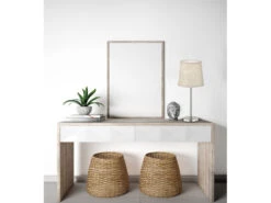 FHL Easy Tischleuchte EVE Silber Mit Lampenschirm Leinen Beige, 30cm Klein -Licht Welt Geschaft tischleuchte eve silber mit lampenschirm leinen be 4