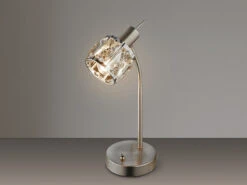 Globo Tischleuchte KRIS Mit Glaskristallen Und Flexarm Silber Matt, Höhe 28cm 11 Globo Tischleuchte KRIS Mit Glaskristallen Und Flexarm Silber Matt, Höhe 28cm -Licht Welt Geschaft tischleuchte kris mit glaskristallen und flexarm s 3