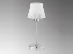 Trio Leuchten Tischleuchte LUIS II, Glasschirm Weiß Sockel Silber - Touchfunktion, Ø12cm -Licht Welt Geschaft tischleuchte luis ii glasschirm weiss sockel silbe 2