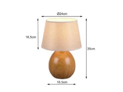 Reality Leuchten Tischleuchte LUXOR Keramik Holzoptik Mit Stoffschirm Beige, Höhe 35cm 11 Reality Leuchten Tischleuchte LUXOR Keramik Holzoptik Mit Stoffschirm Beige, Höhe 35cm -Licht Welt Geschaft tischleuchte luxor keramik holzoptik mit stoffschi 3