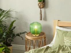 Globo Tischleuchte NORMY Aus Rillenglas Grün Messing, Ø 20cm 18 Globo Tischleuchte NORMY Aus Rillenglas Grün Messing, Ø 20cm -Licht Welt Geschaft tischleuchte normy aus rillenglas gruen messing 20 6