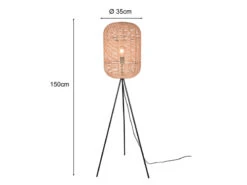 Trio Leuchten Tripod Stehlampe RUNA Korbleuchte Mit Sisal Geflecht Lampenschirm 35cm -Licht Welt Geschaft tripod stehlampe runa korbleuchte mit sisal geflec 3