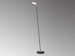 Fischer & Honsel Verstellbare LED Stehlampe Leselampe DENT Schwarz Mit Dimmer - Höhe 135cm -Licht Welt Geschaft verstellbare led stehlampe leselampe dent schwarz 1 2