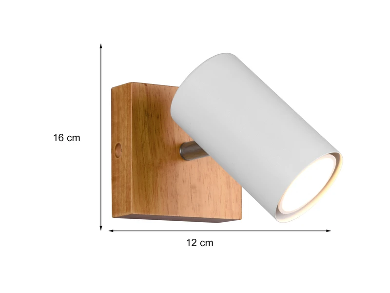 Trio Leuchten Wand- & Deckenstrahler MARLEY Weiß Mit Holz 1-flammig Spot Schwenkbar 4 Trio Leuchten Wand- & Deckenstrahler MARLEY Weiß Mit Holz 1-flammig Spot Schwenkbar – Bild 4