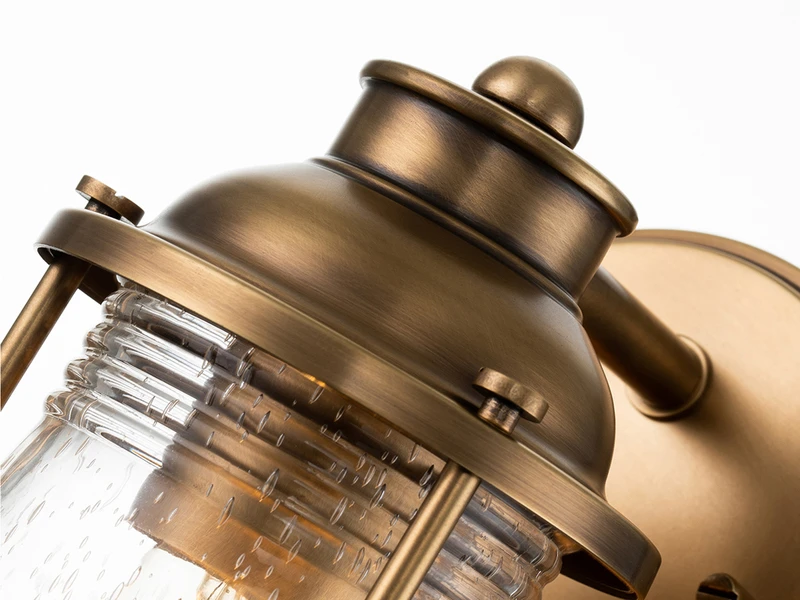 KICHLER Wandlaterne ASHLAND BAY In Messing Für Badezimmer & Wohnraum, Höhe 21cm 11 KICHLER Wandlaterne ASHLAND BAY In Messing Für Badezimmer & Wohnraum, Höhe 21cm – Bild 11