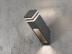 Konstsmide Wandleuchte MASSA, Anthrazit, 8 Watt HP-LED, 800 Lumen, IP54