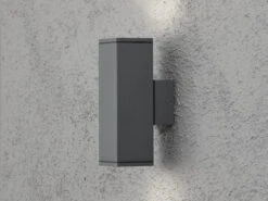 Konstsmide Wandleuchte MONZA Anthrazith, Up/Down-light, GU10-Sockel, H: 20 Cm, IP44