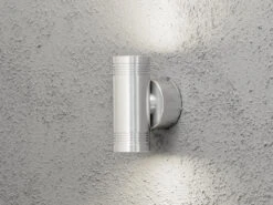 Konstsmide Wandleuchte MONZA, Up/Down-light, Massives Alu, H: 15 Cm, IP54