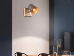 Trio Leuchten Wandstrahler BELL 1 Flammig Silber Antik & Gold Mit Holz Im Industrial Style 12 Trio Leuchten Wandstrahler BELL 1 Flammig Silber Antik & Gold Mit Holz Im Industrial Style -Licht Welt Geschaft wandstrahler bell 1 flammig silber antik gold mit 1 4