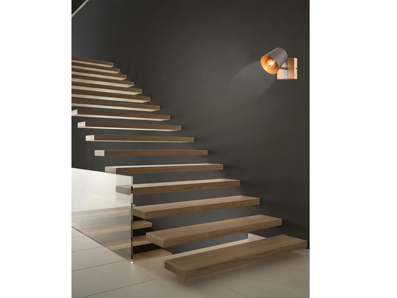 Trio Leuchten Wandstrahler BELL 1 Flammig Silber Antik & Gold Mit Holz Im Industrial Style 6 Trio Leuchten Wandstrahler BELL 1 Flammig Silber Antik & Gold Mit Holz Im Industrial Style – Bild 6