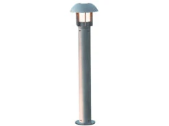 Konstsmide Wegeleuchte / Pollerleuchte HEIMDAL, Höhe 102 Cm, Alu Silber / Glas Opal, E27