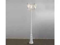 Konstsmide Weiße Gartenlaterne FIRENZE Aluminium, Inkl. Pfahl Und Fundament