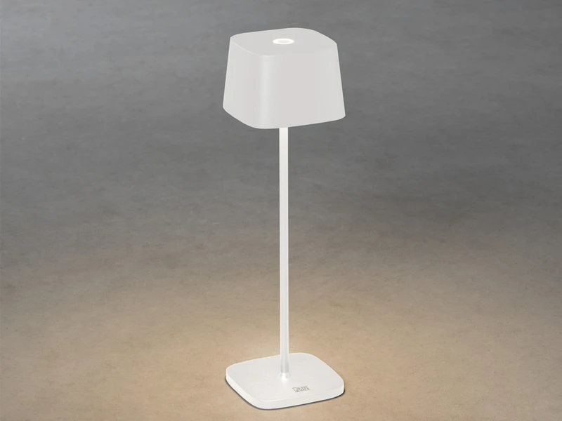 Konstsmide Wiederaufladbare LED Outdoor Akku Tischleuchte CAPRI Dimmbar In Weiß, Höhe 36cm 3 Konstsmide Wiederaufladbare LED Outdoor Akku Tischleuchte CAPRI Dimmbar In Weiß, Höhe 36cm – Bild 3