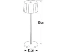 Konstsmide Wiederaufladbare LED Outdoor Akku Tischleuchte POSITANO Dimmbar Weiß, Höhe 35cm -Licht Welt Geschaft wiederaufladbare led outdoor akku tischleuchte pos 3