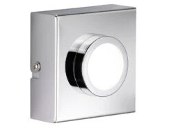 Wofi Zierliche LED Wandleuchte VENETA 8x8 Cm, Metall Silber Chrom